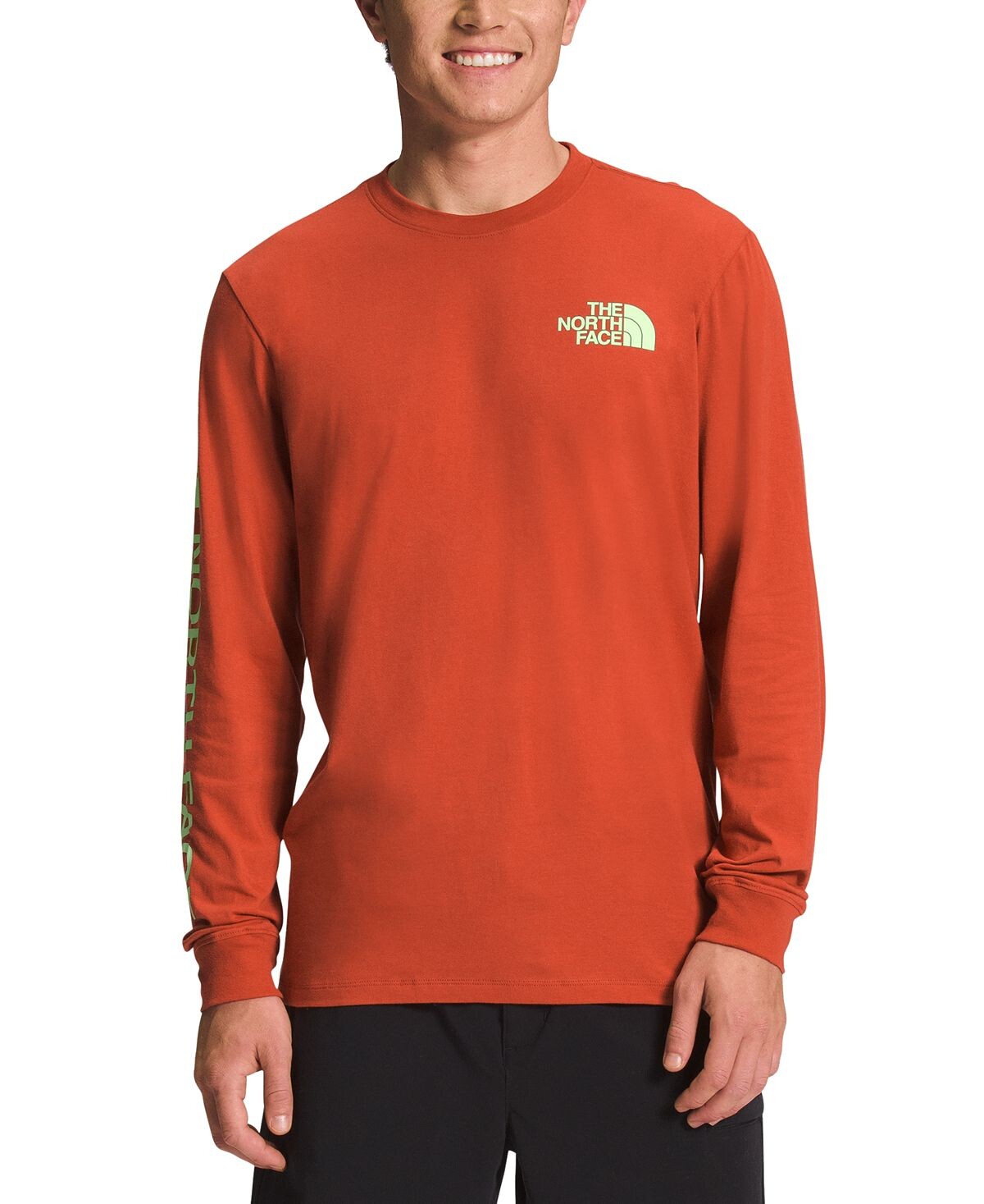 

Мужская футболка с длинным рукавом и графическим логотипом The North Face