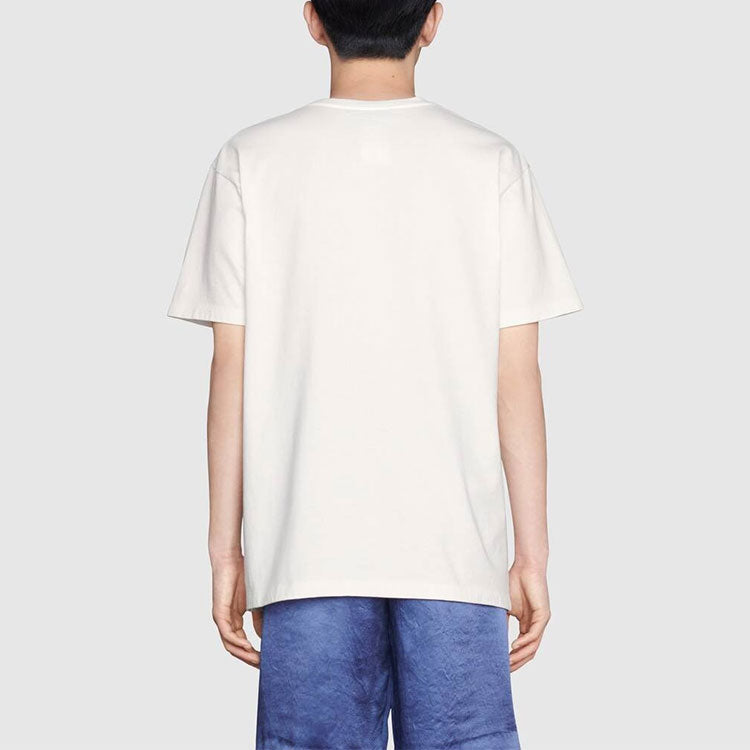 Футболка Gucci Men's SS21 Round Neck Printing Short Sleeve, кремовый — фото 3