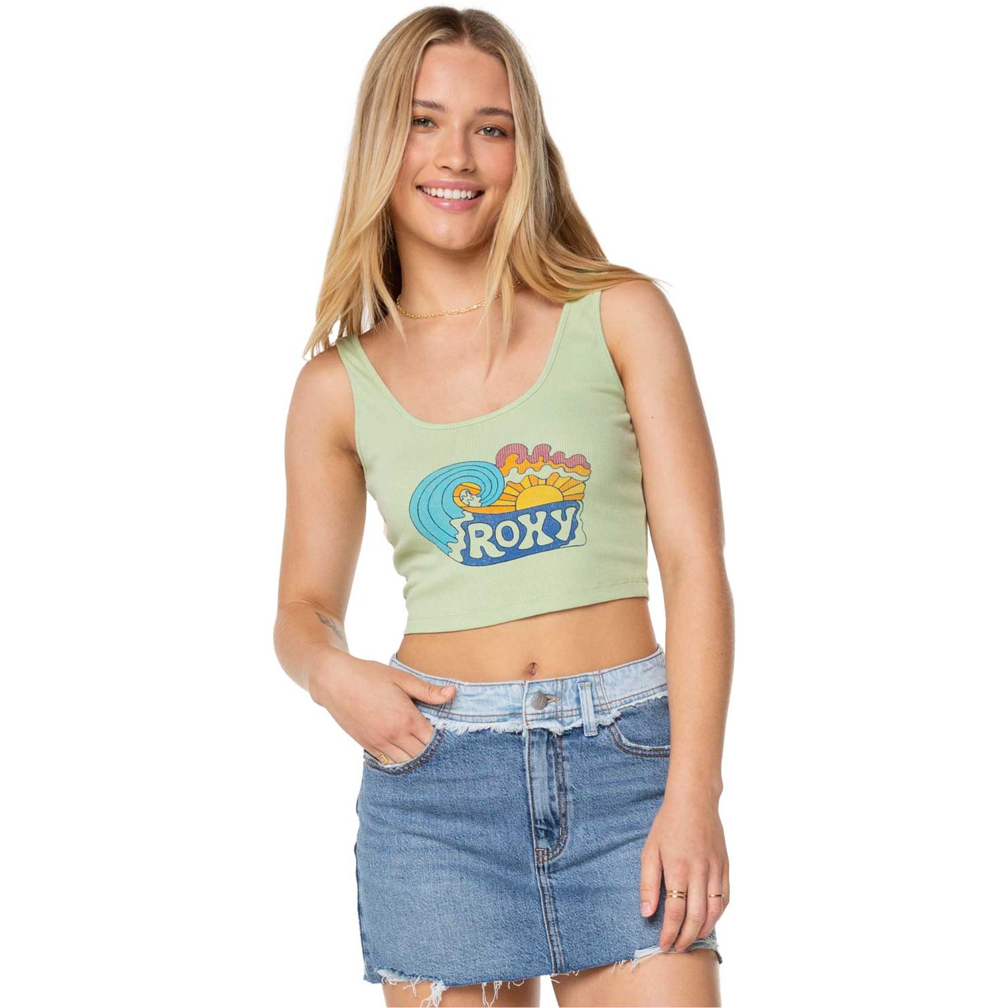 

Женская укороченная майка Grateful For Nature Dive. ROXY, Tarragon Greatful Nature