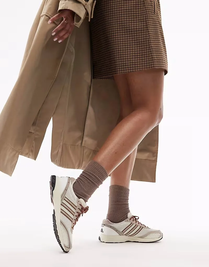 Кроссовки Adidas Originals Adios OG в бело-коричневом цвете — фото 4