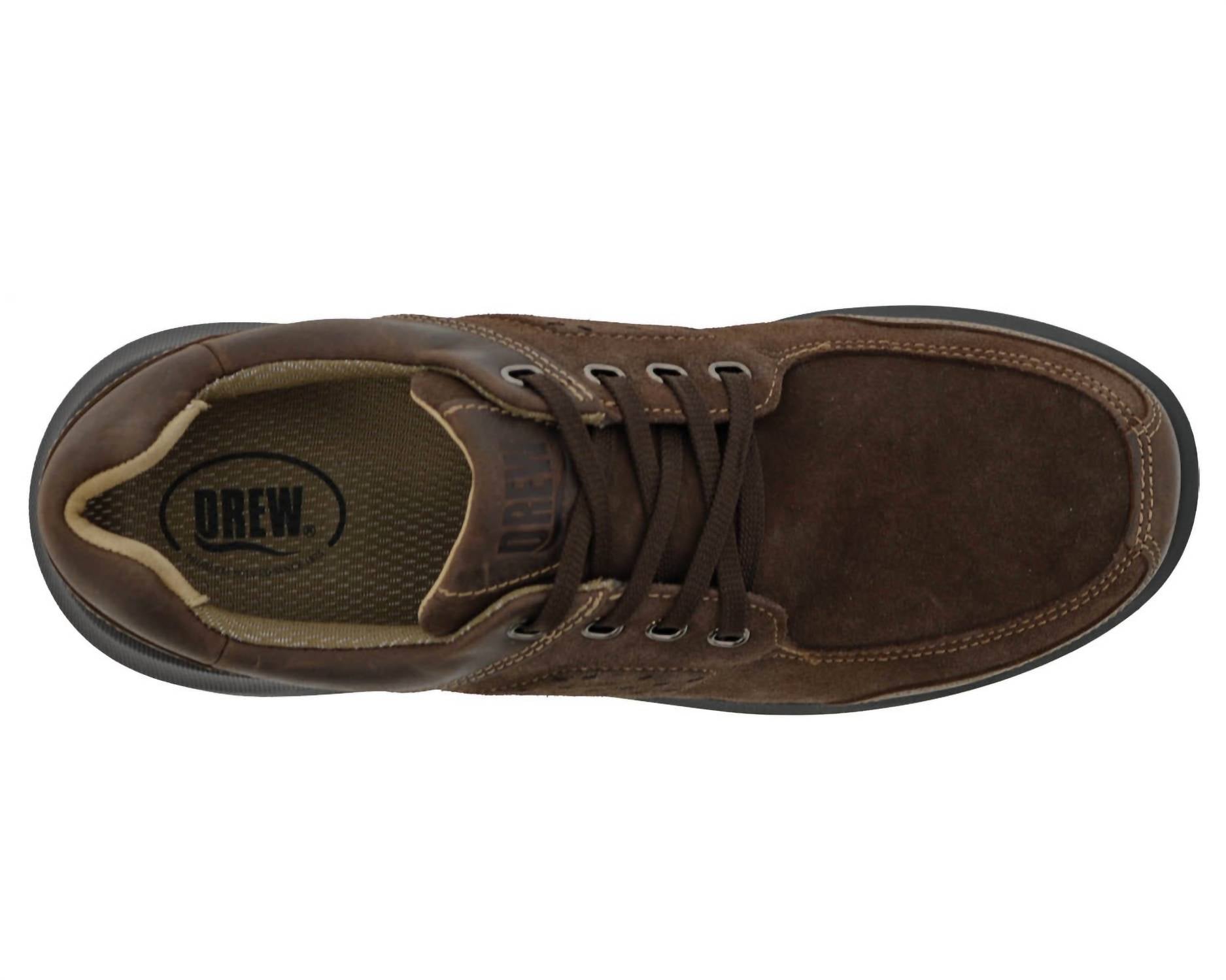 Мужские туфли Miles из темно-коричневой кожи Drew Shoes — фото 2