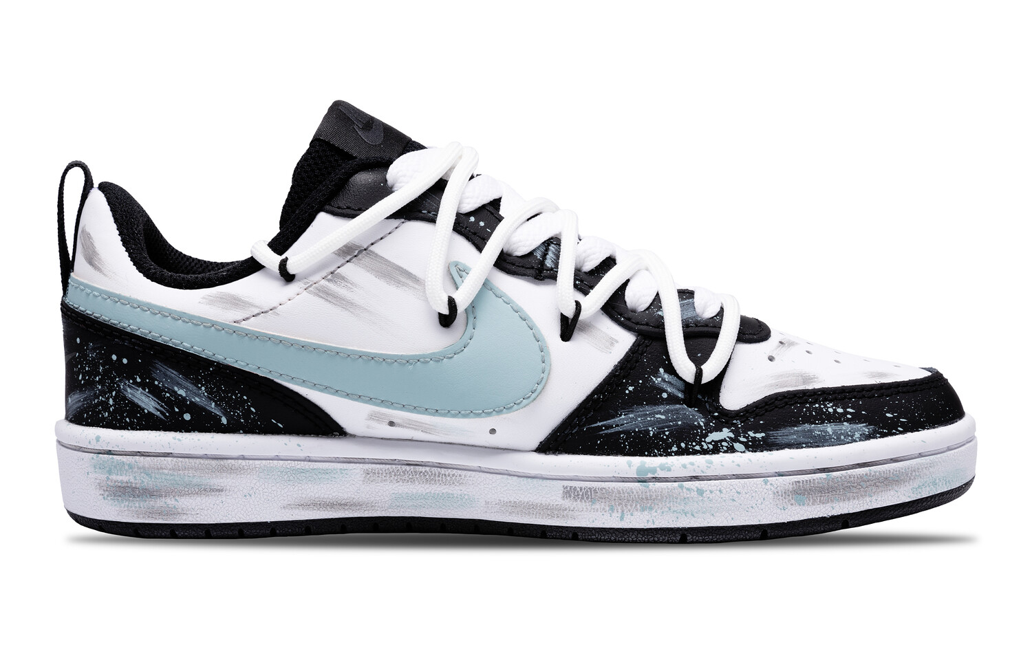 

Кроссовки Nike Court Borough Skateboarding Shoes Women's Low-top Blue/black/white, черный/белый