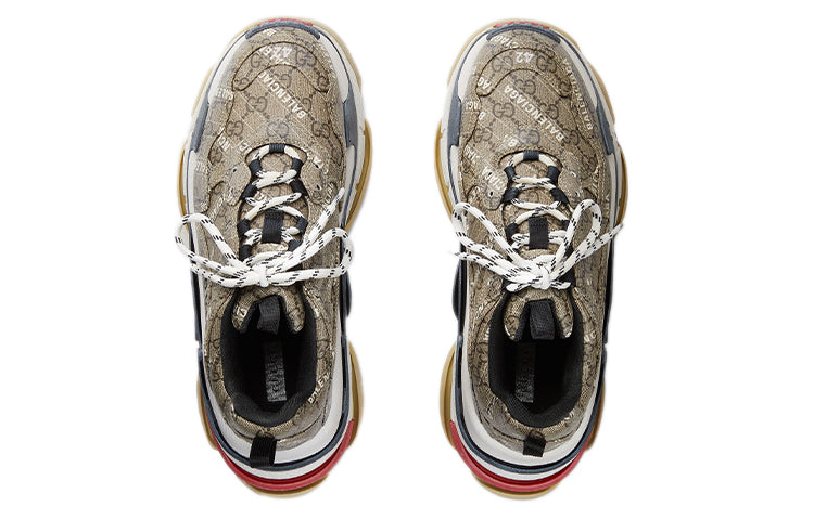 Кроссовки Balenciaga x Gucci Triple S Sneaker 'The Hacker Project Beige' 681066-ULZ10-9795, бежевый — фото 4