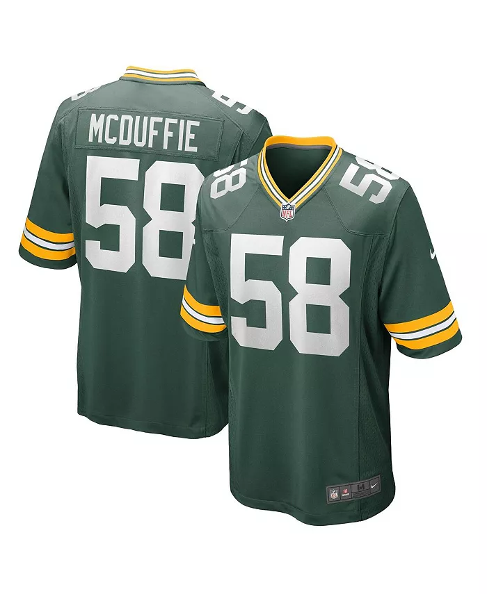 

Мужская игровая футболка Isaiah McDuffie Green Green Bay Packers Nike