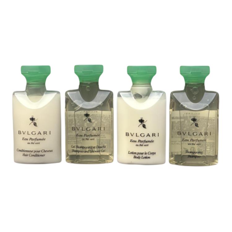

BVLGARI Набор для путешествий шампунь и кондиционер green tea, 4 предмета, очищение и увлажнение