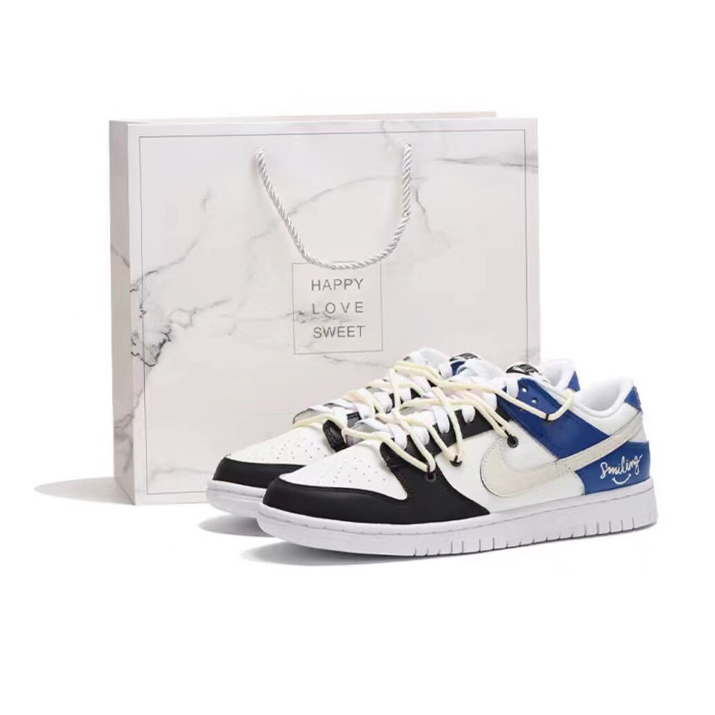 

Кроссовки Nike Dunk Skateboard Shoes Men Low-Top Black Blue/White