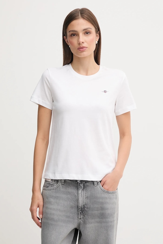 

Хлопковая футболка Gant, белый