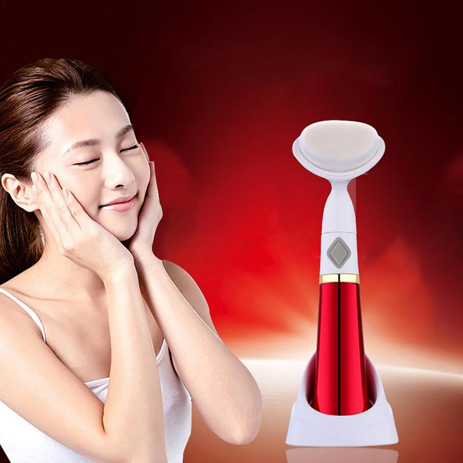 Беспроводная щетка для очищения лица Generisch, Electric Facial Cleansing Brush With Soft Bristles (Ran — фото 3
