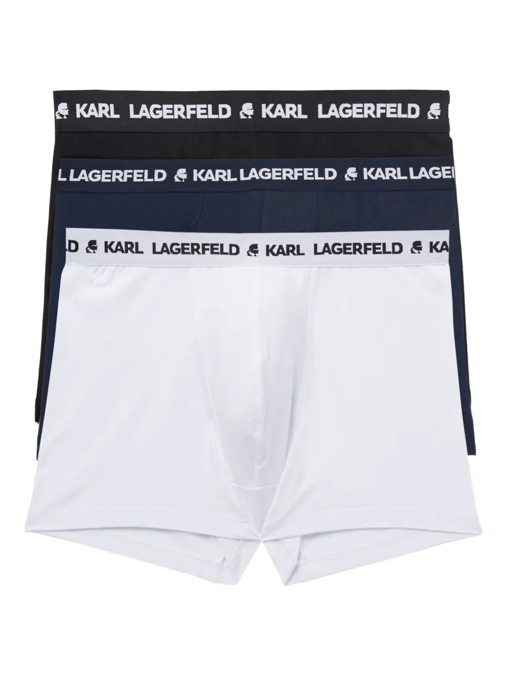 

Боксеры с логотипом на поясе (комплект из трех шт.) KARL LAGERFELD, синий