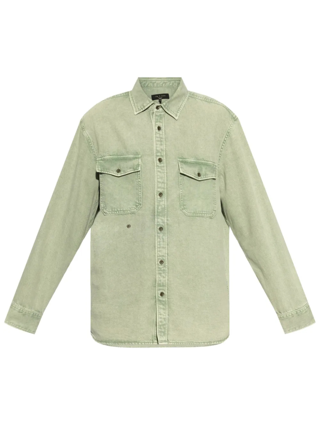 

Рубашка джинсовая с накладными карманами rag & bone, серый