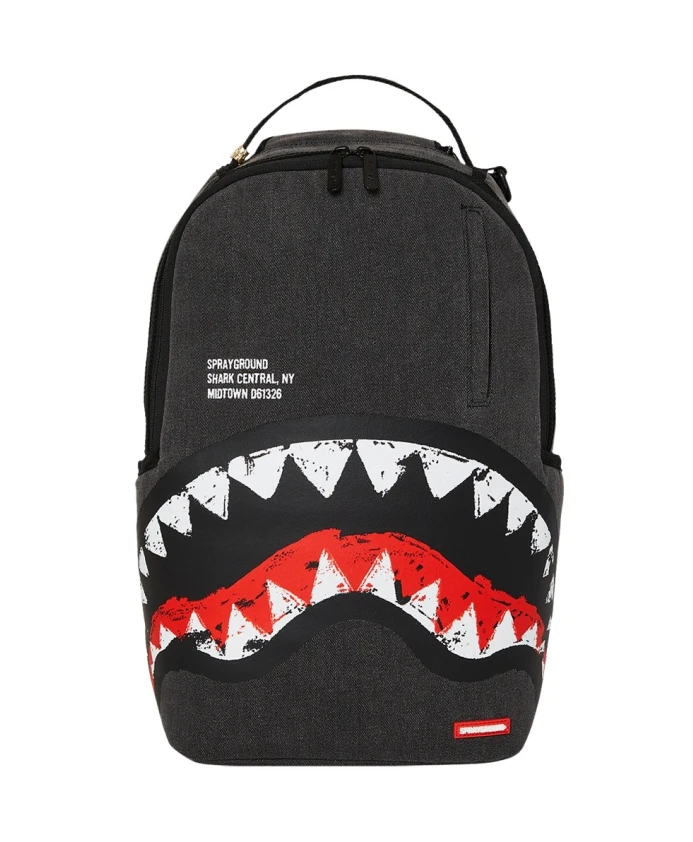 

Городской дорожный рюкзак с изображением акулы. Sprayground, мультиколор