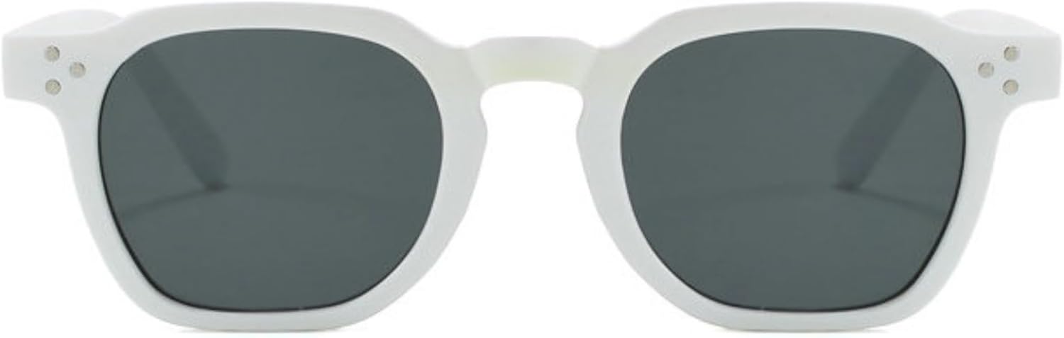 

Willochra Модные женские квадратные солнцезащитные очки в стиле ретро с заклепками Мужские трендовые сине-зеленые оттенки Солнцезащитные очки с защитой от УФ-излучения UV400 Многоугольные солнцезащитные очки, C4