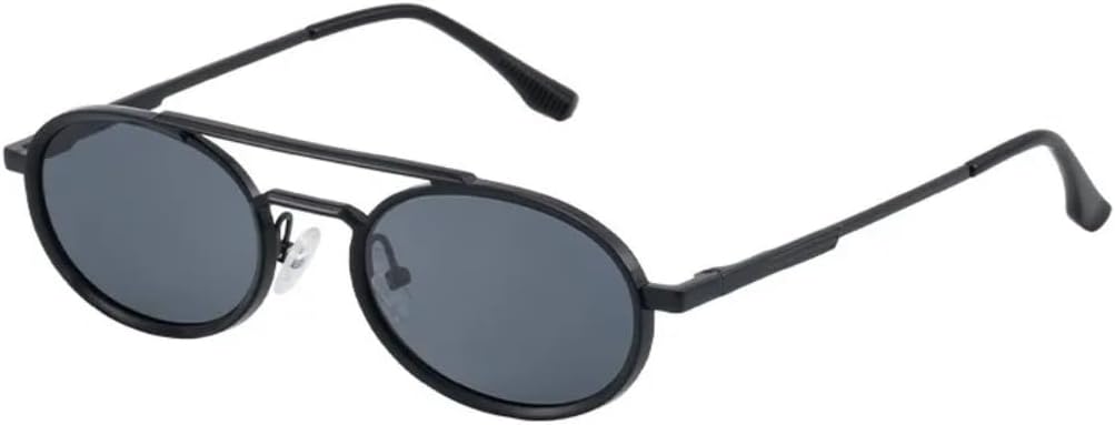 

Маленькие овальные солнцезащитные очки в стиле стимпанк с металлической оправой для женщин, роскошные винтажные очки с двойной дужкой, классические круглые очки в стиле панк VFDHN, C1black3gray