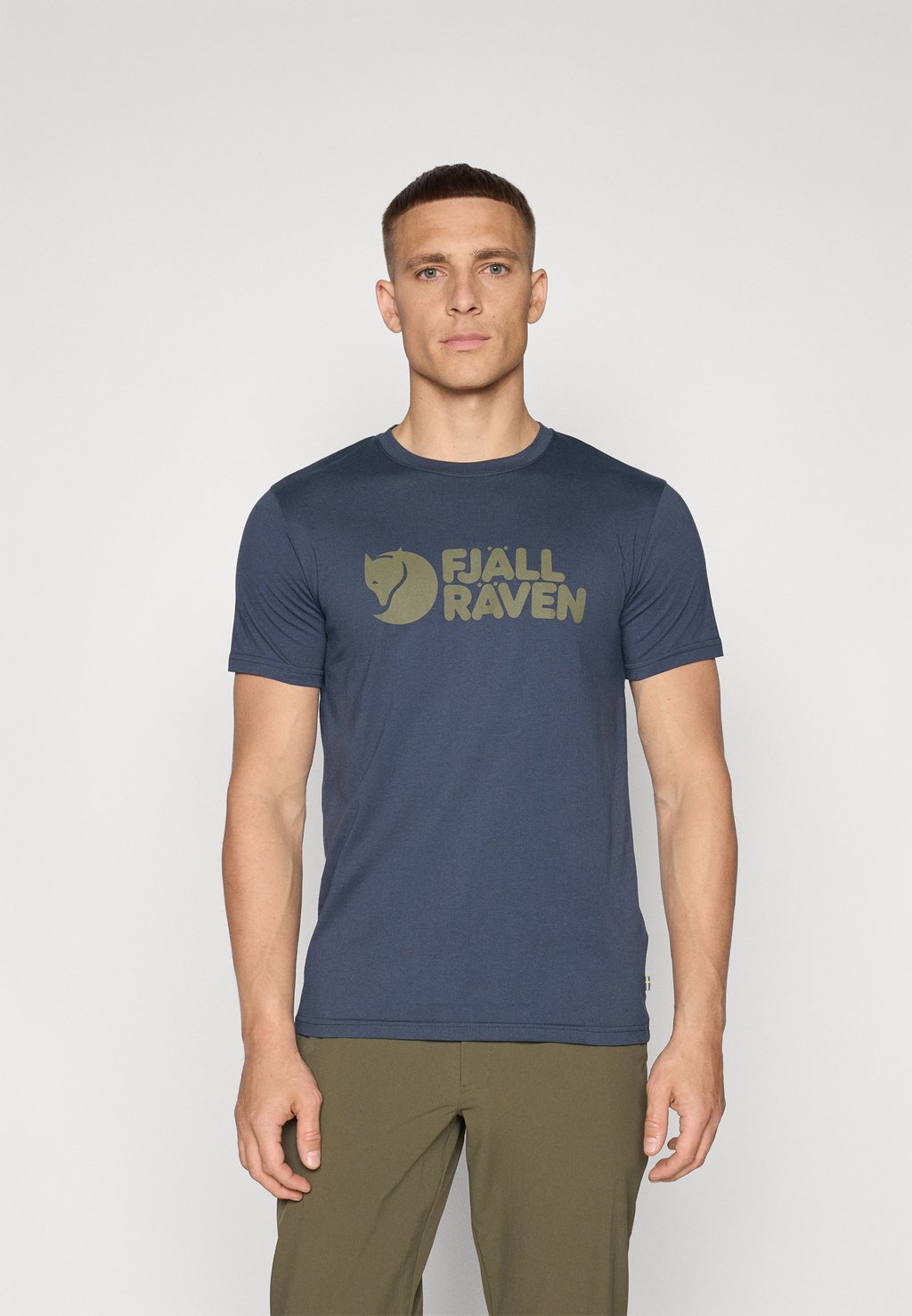 

Футболка с принтом LOGO Fjällräven, синий