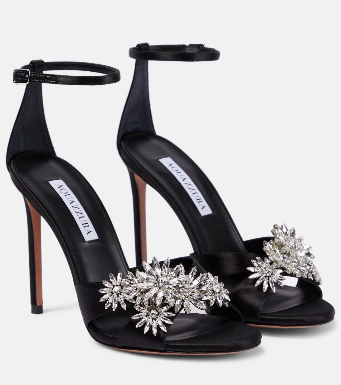 Сандалии Margarita с кристаллами Aquazzura, черный