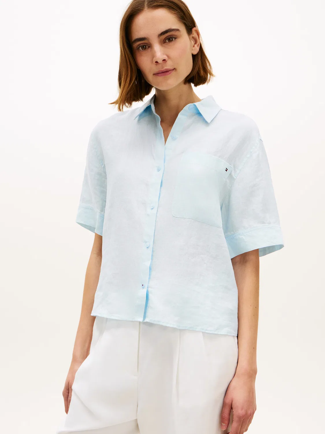 Блузка 'ESS' Tommy Hilfiger, Pastel Blue — фото 3