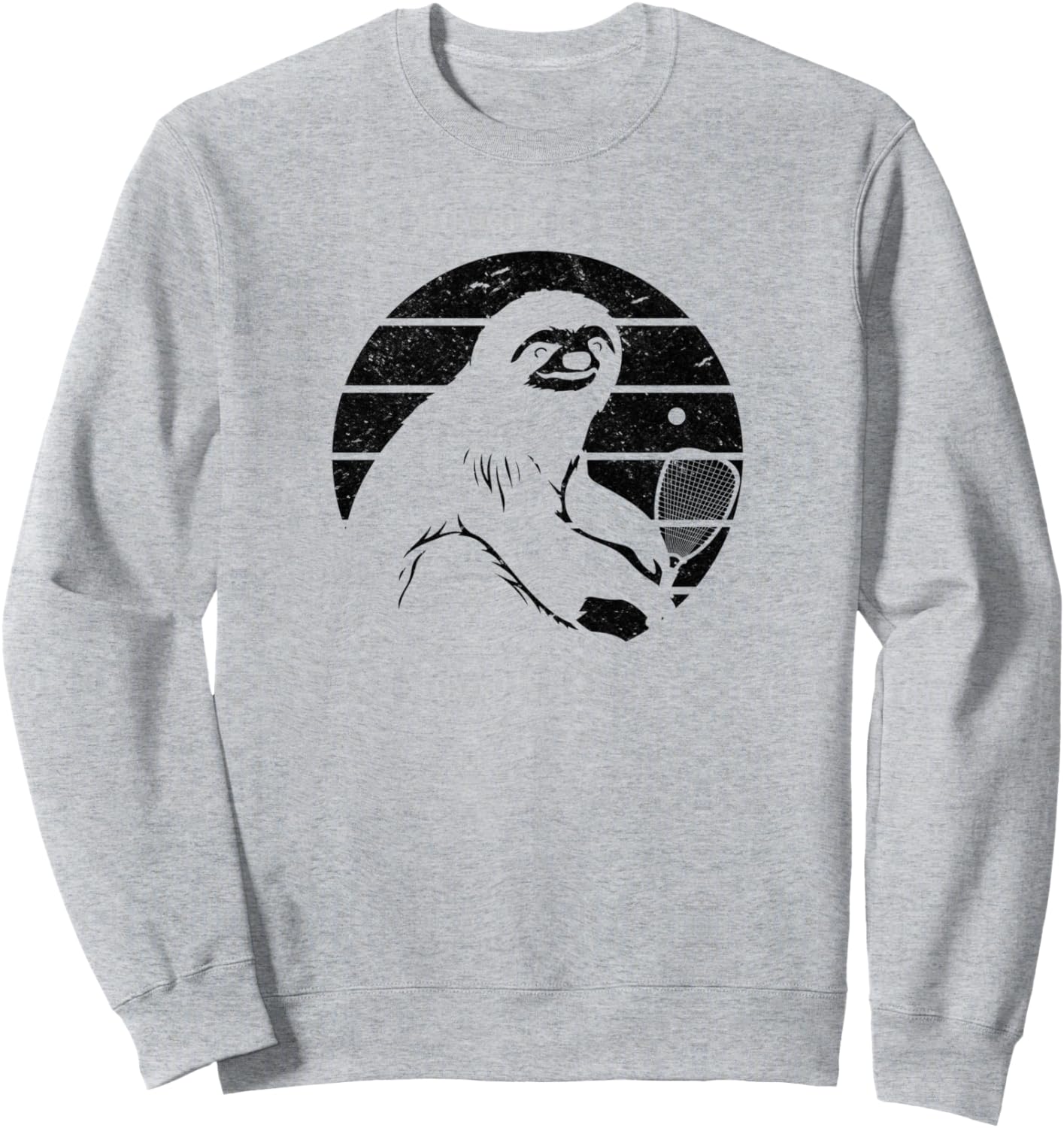 

Забавная толстовка с изображением ленивца, играющего в ракетбол Racquetball Sloth, серый