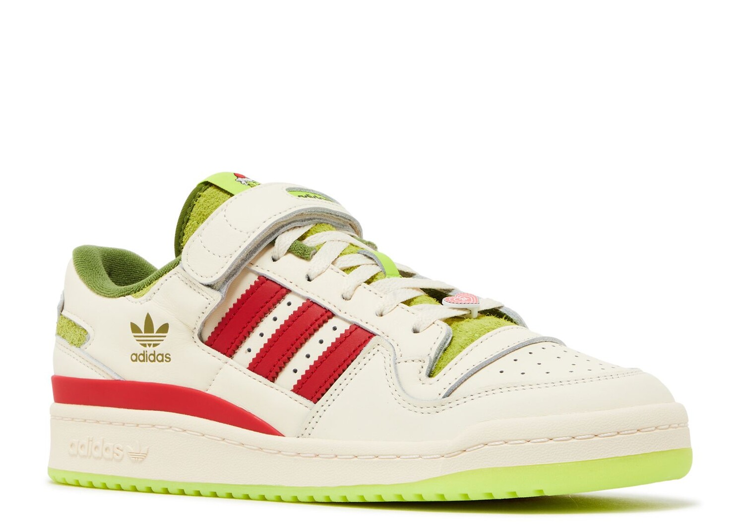 Кроссовки adidas Dr. Seuss X Forum Low 'The Grinch - Cream White', кремовый — фото 2