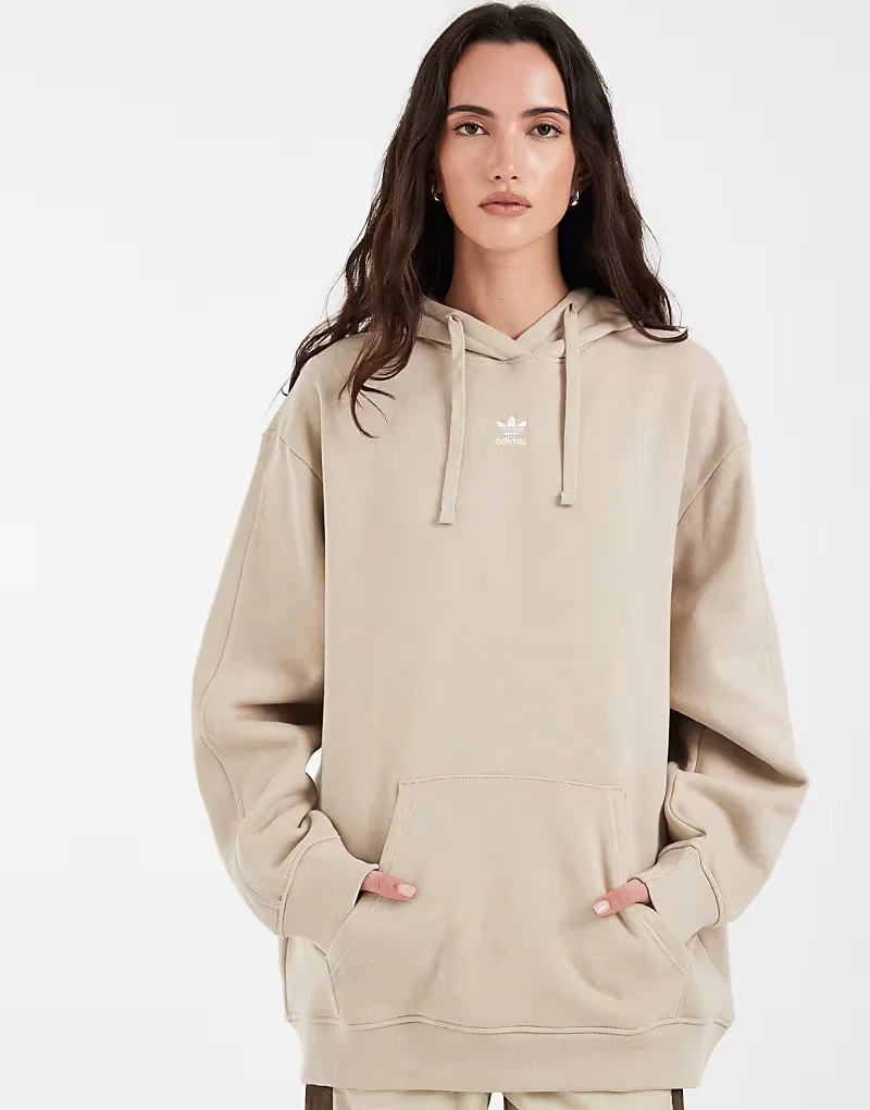 Толстовка Adidas Originals Essential Oversized Hoodie, бежевый