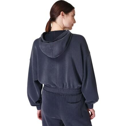 

Укороченная толстовка с капюшоном Sand Wash Cloud Weight женская Sweaty Betty, темно-синий