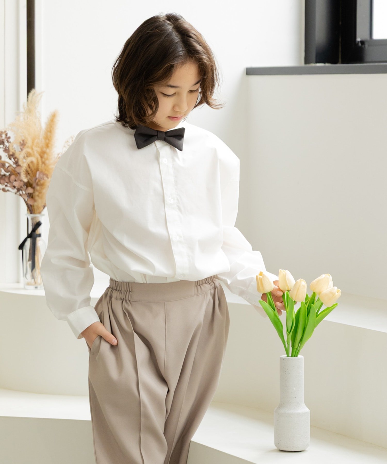 Рубашка с длинными рукавами и лентой Chil2, white — фото 2