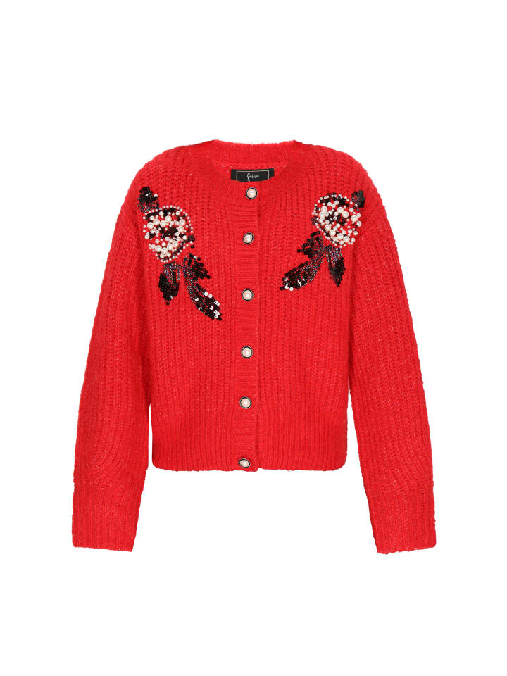 

Faina Женский кардиган красного цвета