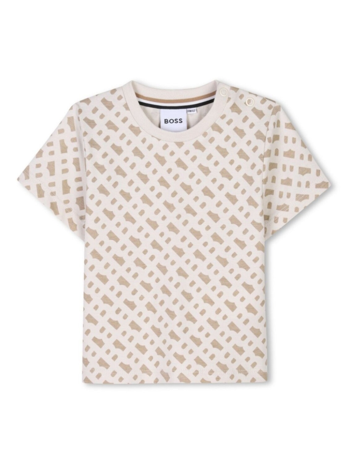 

Футболка с монограммой BOSS Kidswear, нейтральный цвет