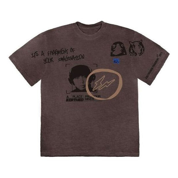 

Футболка cactus jack for fragment hiroshi tee 'brown pepper' Travis Scott, коричневый