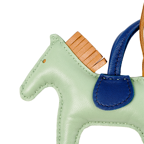 HERMES Эрмес Родео Кулон из овечьей кожи унисекс, Green — фото 4
