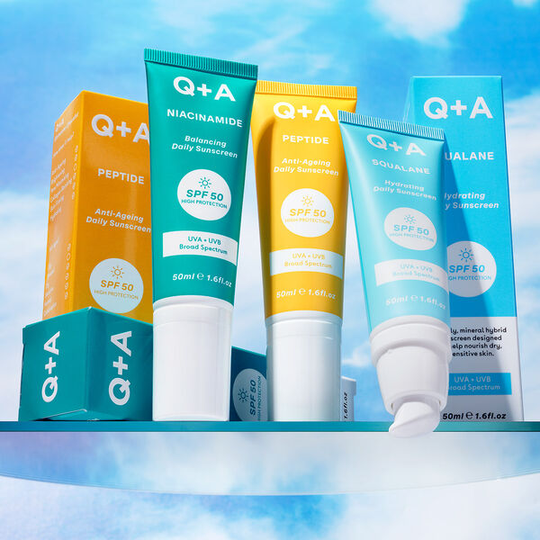 Крем для лица SPF50 Q+A Для лица с пептидами и,, против старения Peptide anti-ageing — фото 4