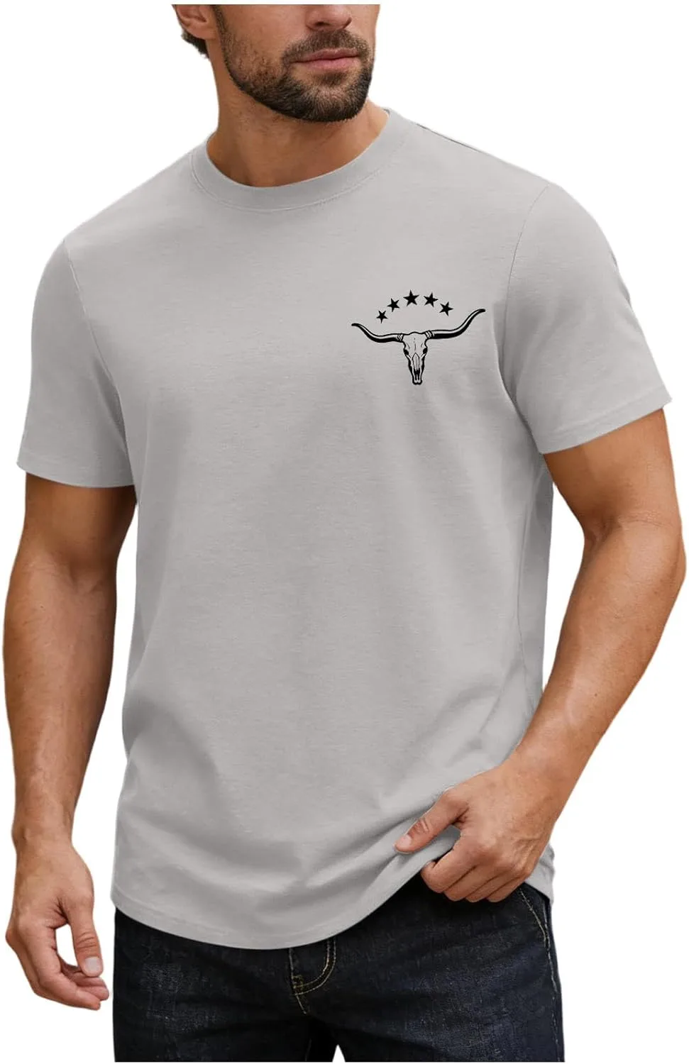 

Мужская футболка с коротким рукавом и принтом Sdeycui