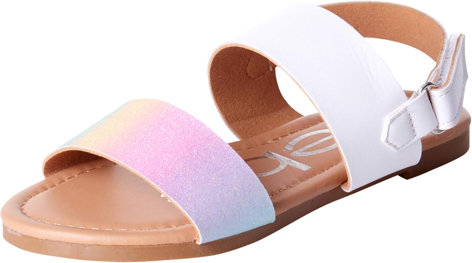 

Сандалии для девочек bebe - сандалии для больших девочек и малышей с прочными кожаными ремешками и блестками, летние праздничные туфли для девочек, белый