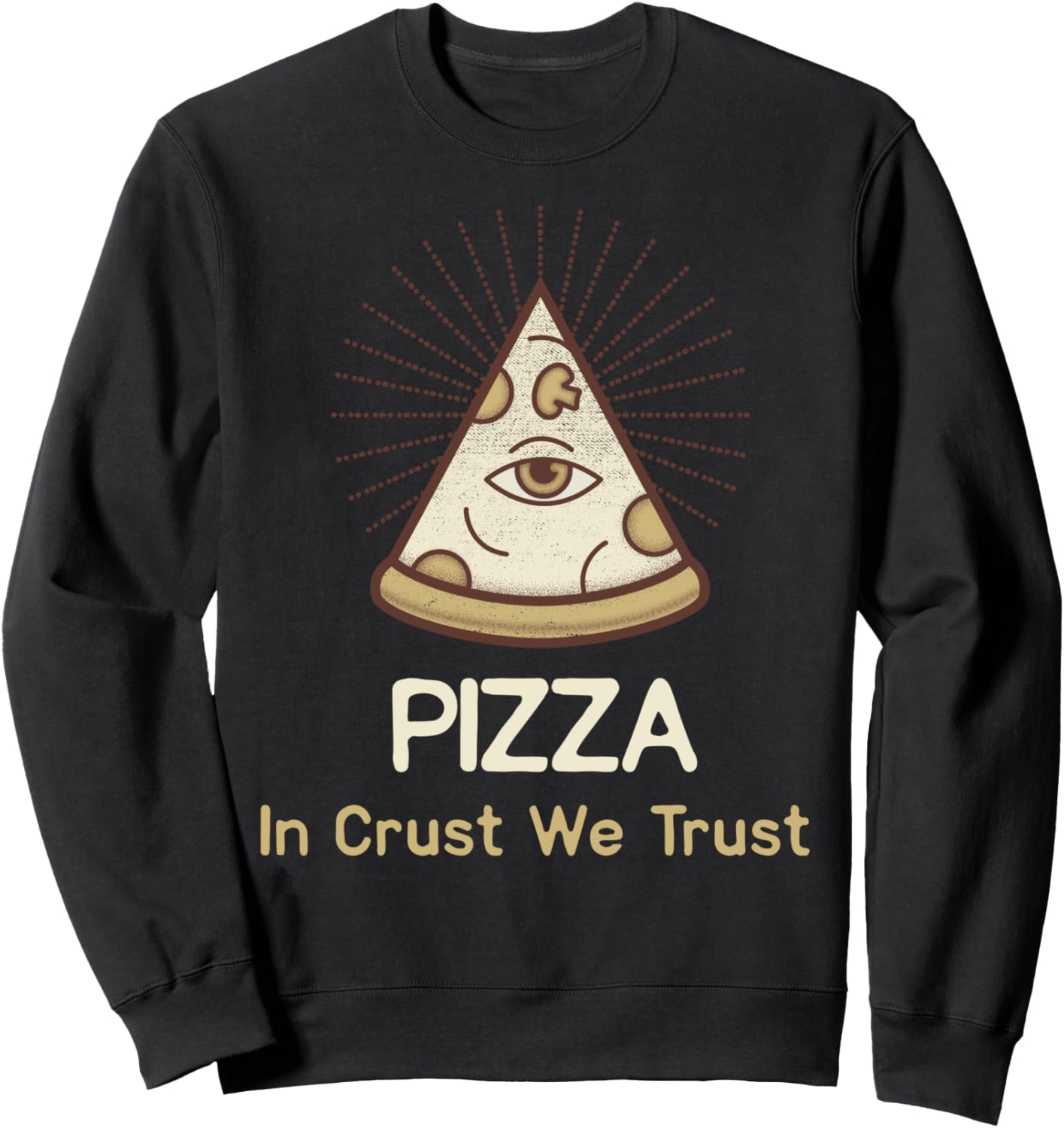 

Толстовка с надписью Pizza In Crust We Trust All Seeing Eye Pizza Conspiracy, черная Bcc Pizza Lover Shirts Italian Foodie Gifts