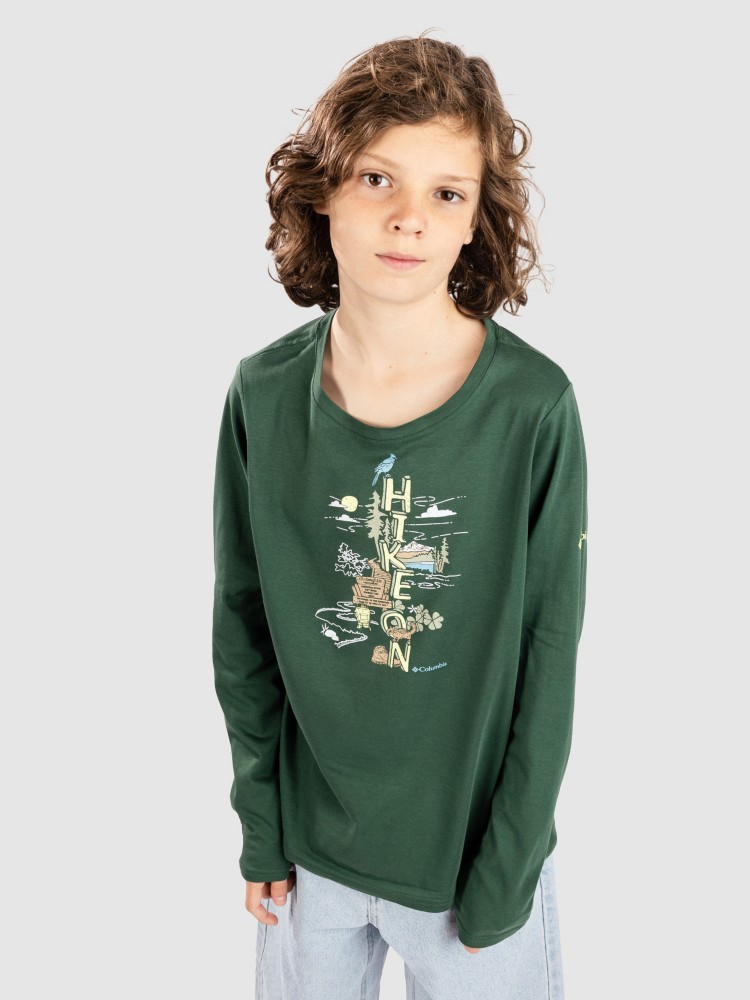 

Лонгслив Columbia Dobson Pass Kids Longsleeve T-Shirt, rain forest/ hike on