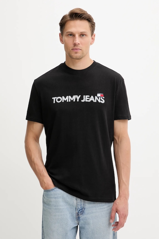 

Хлопковая футболка Tommy Jeans, черный