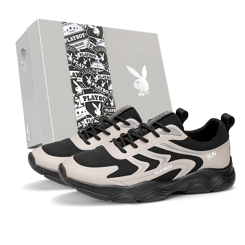 

Низкие повседневные туфли мужские, черные/абрикосовые Playboy, Black/Apricot (Box)