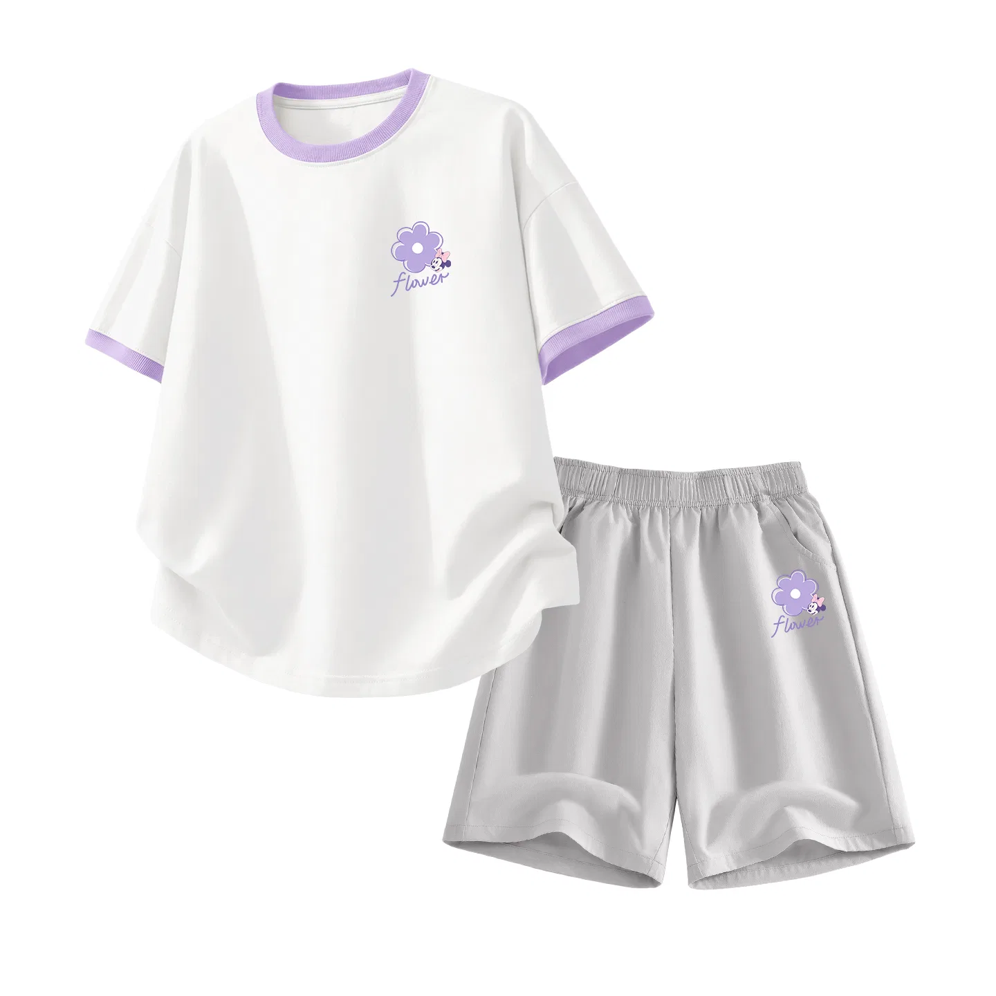 Детский спортивный костюм Casual Sportswear Disney, белый/фиолетовый/серый