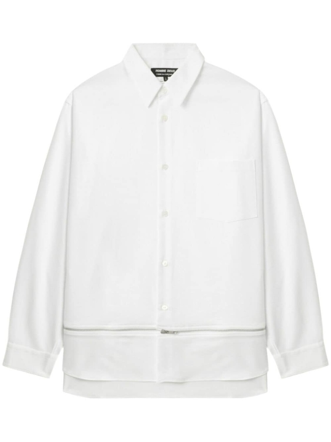 

Comme des Garçons Homme Deux рубашка с застежкой-молнией, белый