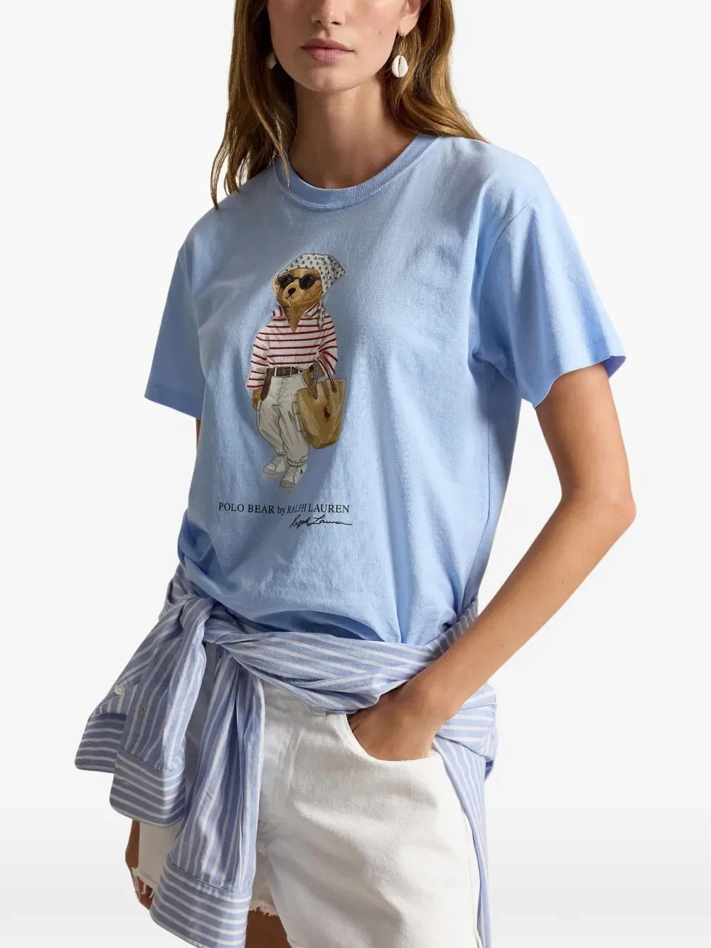 Футболка Polo с изображением медведя Polo Ralph Lauren, синий — фото 2