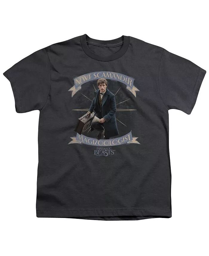 

Футболка с коротким рукавом Newt Scamander для мальчиков Fantastic Beasts, серый