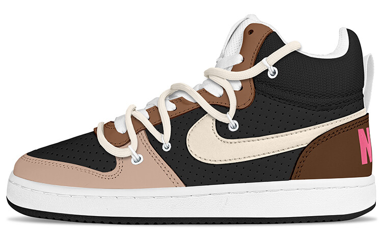 

Кроссовки Nike Court Borough Series Skateboarding Shoes Women's Mid-top Beige, цвет Chestnut