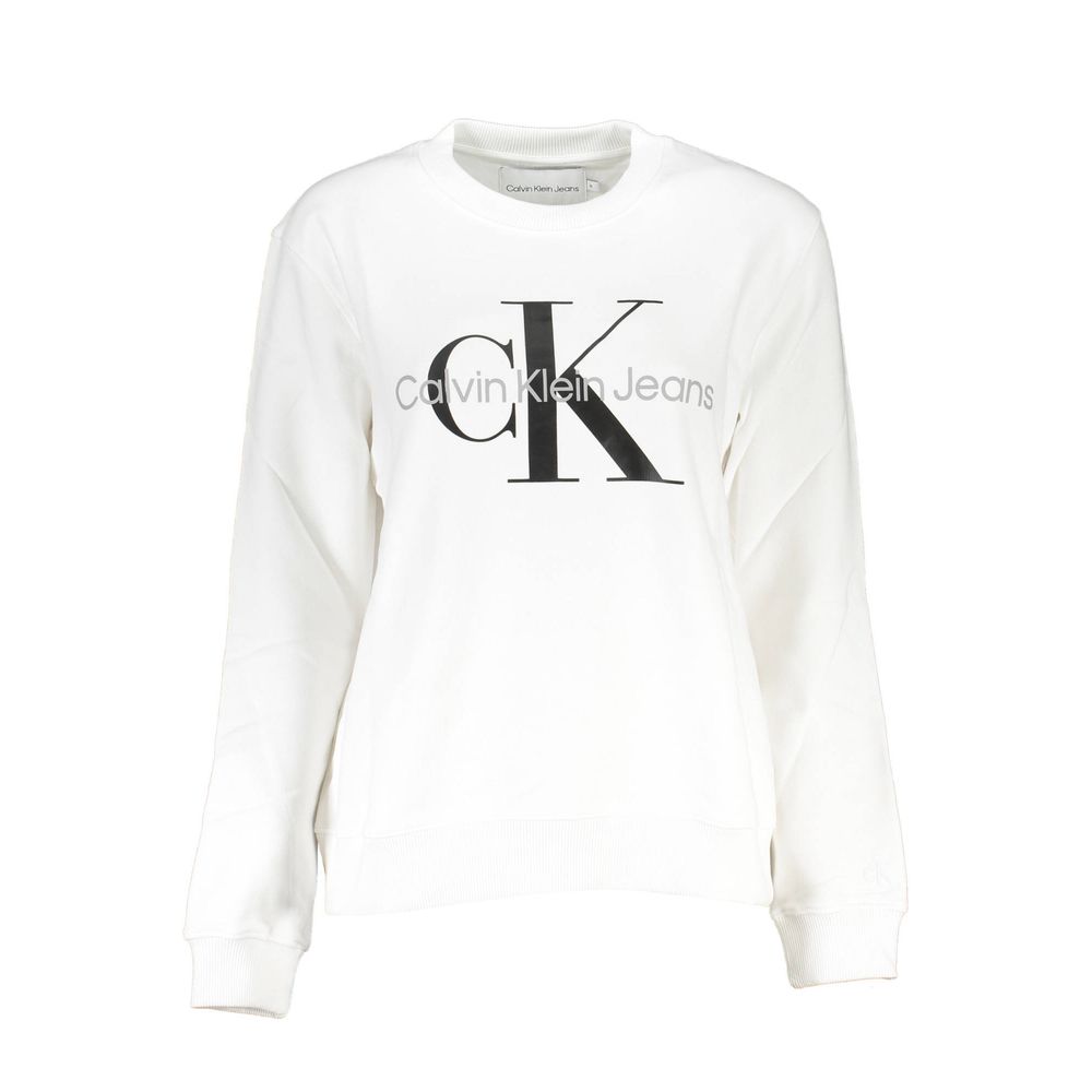

Элегантная белая толстовка с длинным рукавом Calvin Klein