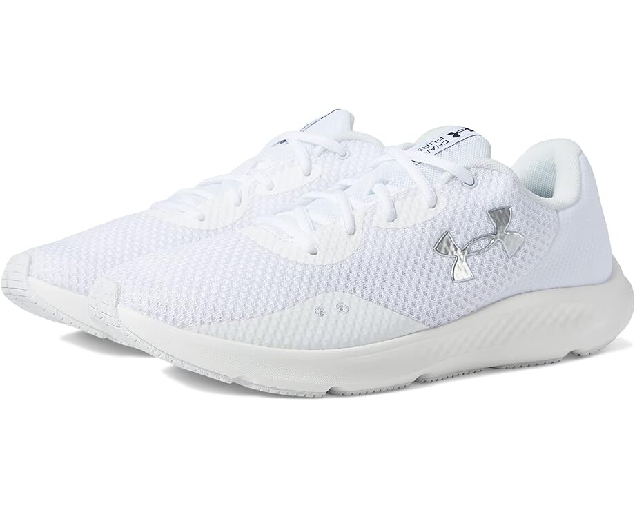 

Кроссовки Under Armour Charged Pursuit 3, цвет White/White/Metallic Silver, Белый, Кроссовки Under Armour Charged Pursuit 3, цвет White/White/Metallic Silver