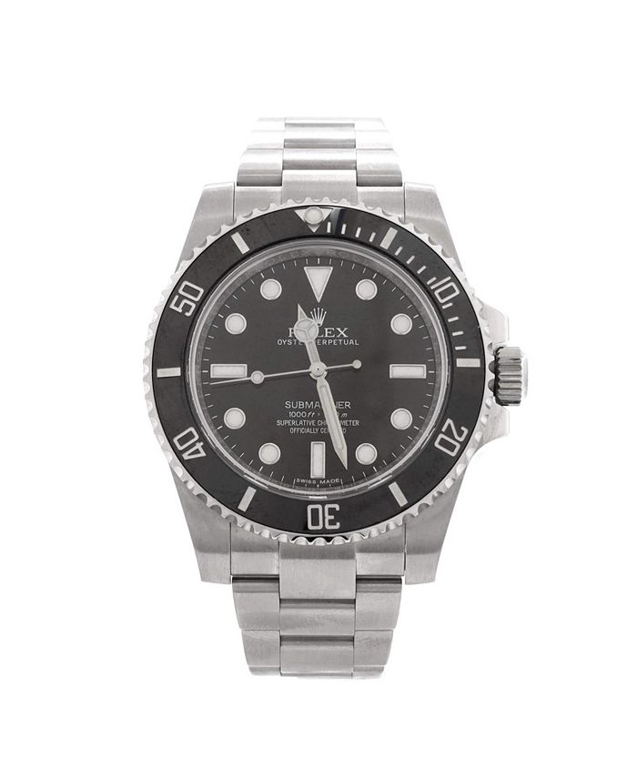 

Часы Oyster Perpetual Submariner Automatic из нержавеющей стали и Cerachrom 40 мм Pre-Owned Rolex, черный