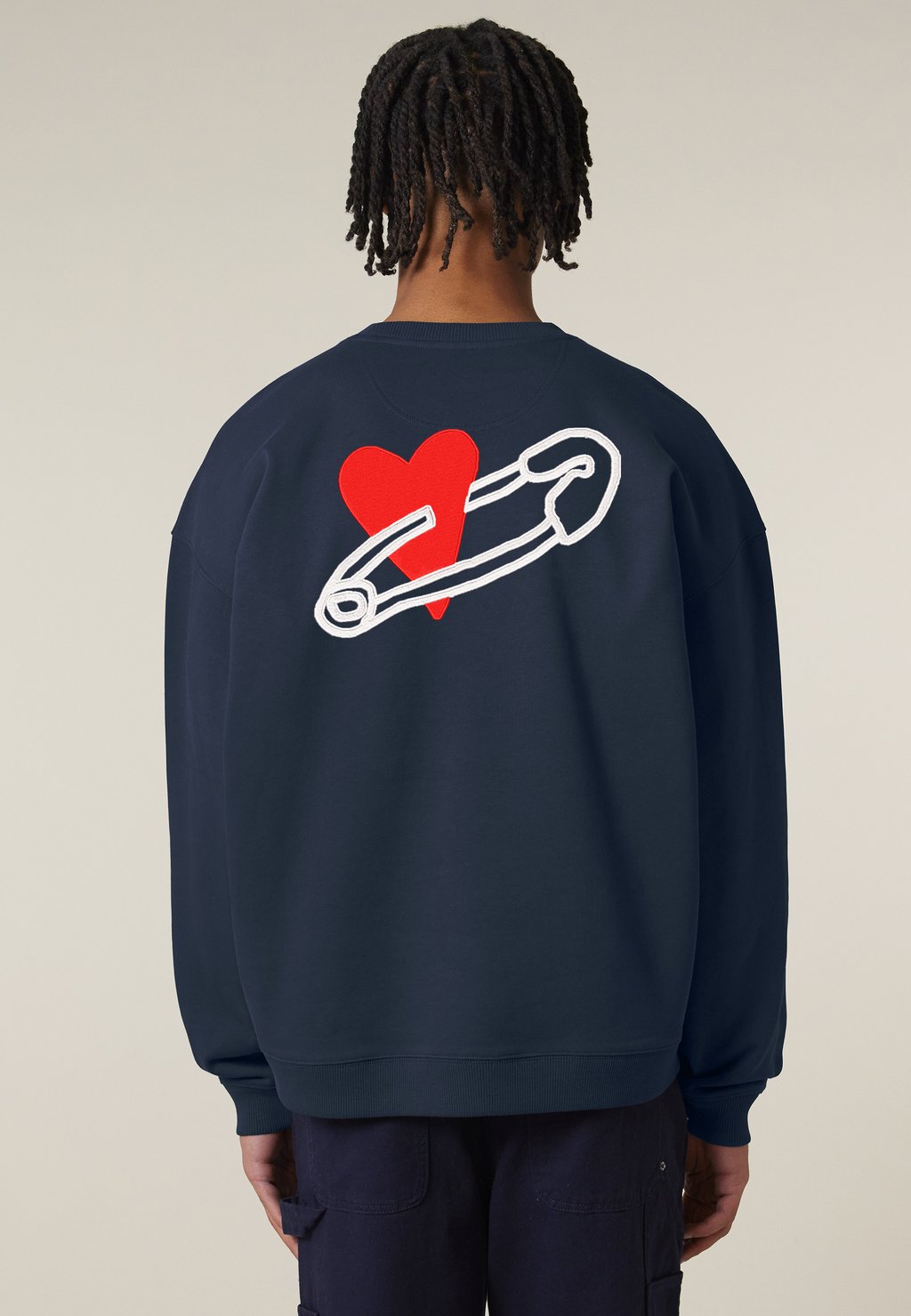 

Толстовка COEUR PINS BACK EMBROIDERY UNISEX Mira Paris, темно-синий