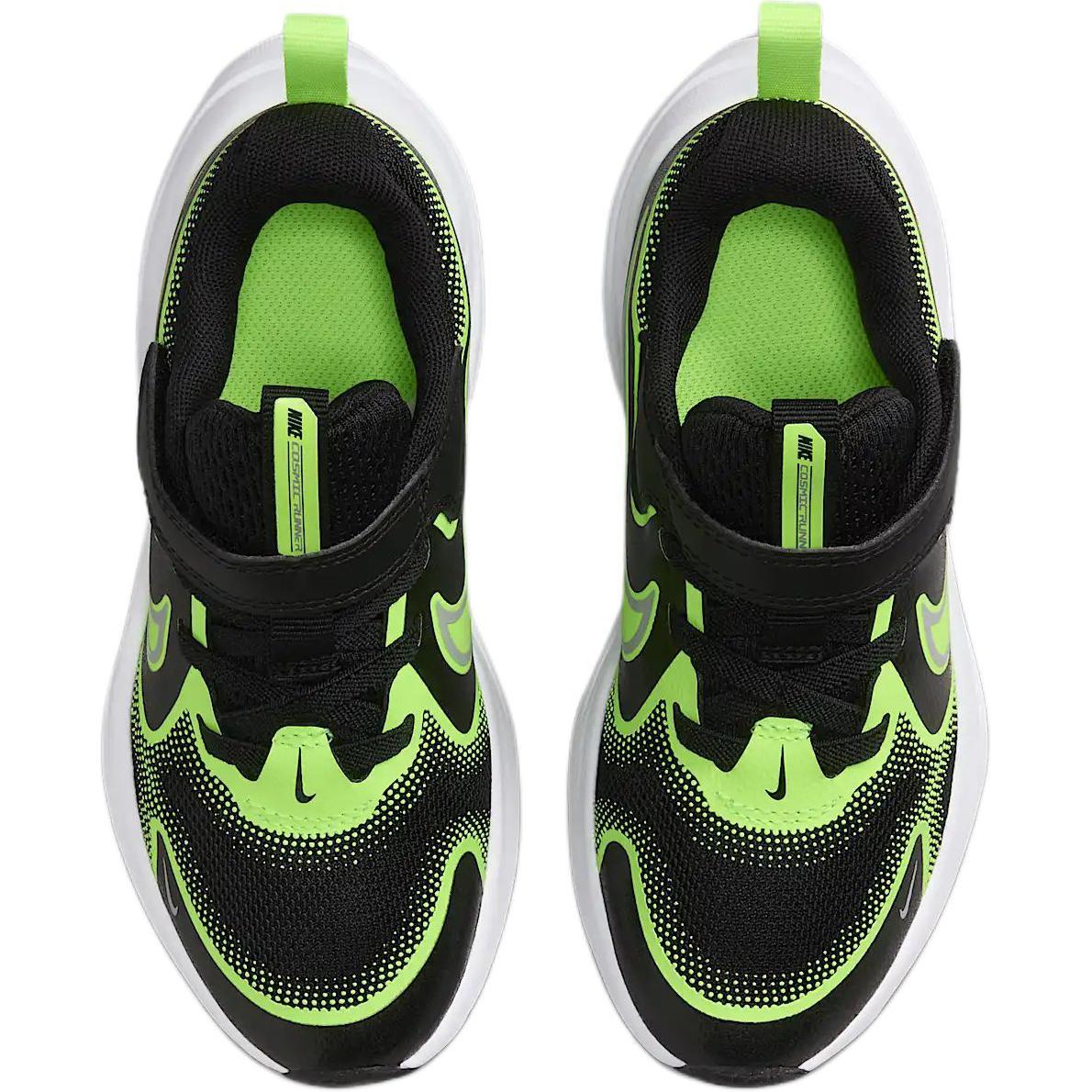 Дышащие низкие кроссовки Cosmic Runner для детей Nike, черный/зеленый — фото 4