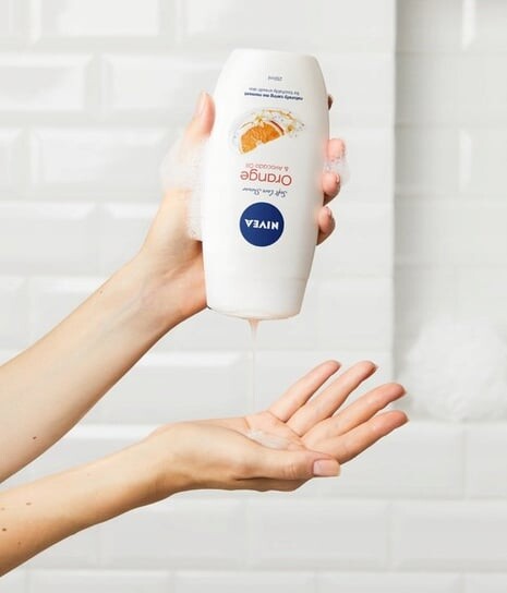 Питательный гель для душа 750мл Nivea, Orange & Avocado Oil Care Shower — фото 2