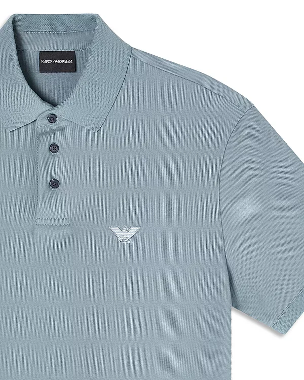 Поло с логотипом Emporio Armani, Blue — фото 3