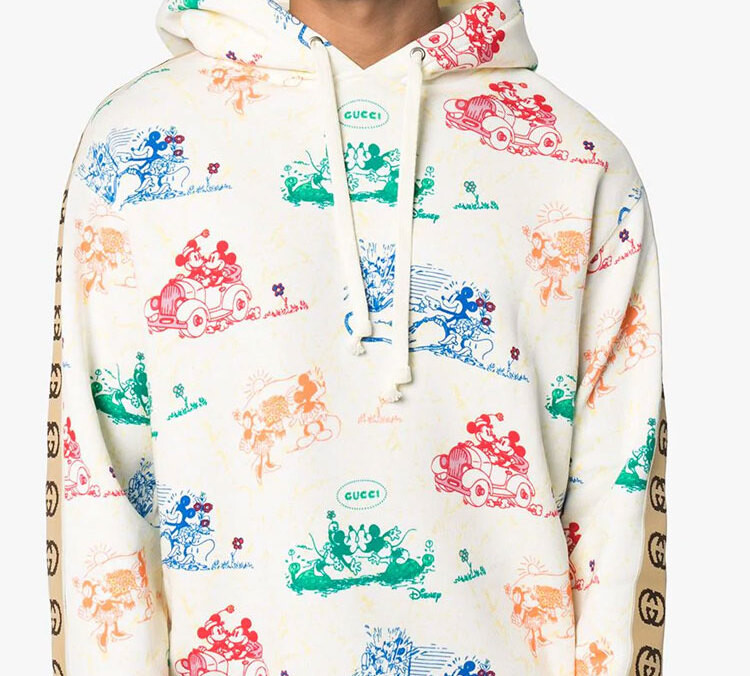 Толстовка Disney X Gucci мужская, белый — фото 2