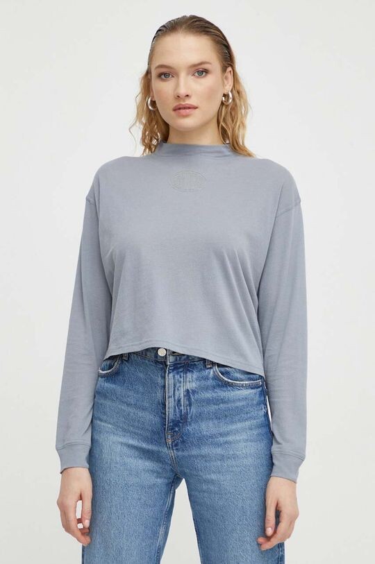 

Хлопковый топ с длинными рукавами G-Star Raw, серый